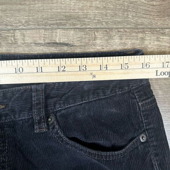 Polo Jeans Women’s Size 10 Inseam 32 Corduroy Pants Navy Blue Flare Leg Stretch - Picture 3 of 7